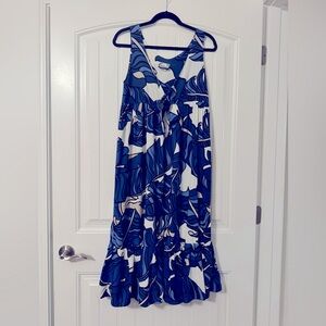 Manuhealii midi baby doll dress with front tie